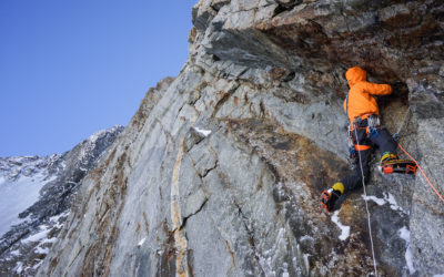 Climbing Rolling Stones on Grandes Jorasses North Face by Tom Livingstone