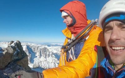 Watch Christophe Dumarest and Tom Livingstone climb Grandes Jorasses’ No Siesta