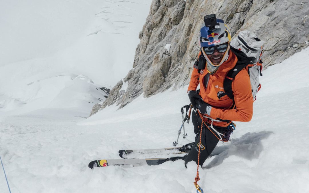 Andrzej Bargiel skis Gasherbrum I & II